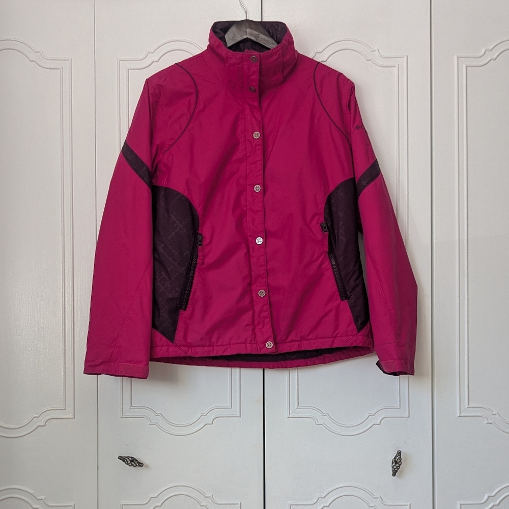 Columbia Women's Fuchsia Ski Jacket with Dark Contrast Panels